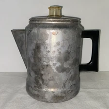 Comet 7 Cup Aluminum Percolator Coffee Pot  Complete Pat. 1960's For Parts
