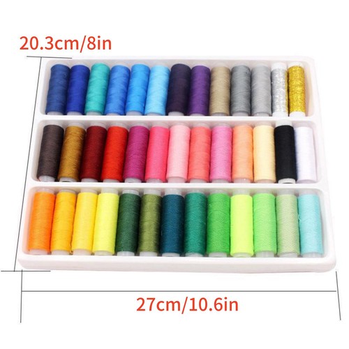 New 39Pcs Colored Sewing Thread Set Rainbow Colors Sewing Thread For DIY Sewing - Picture 7 of 20