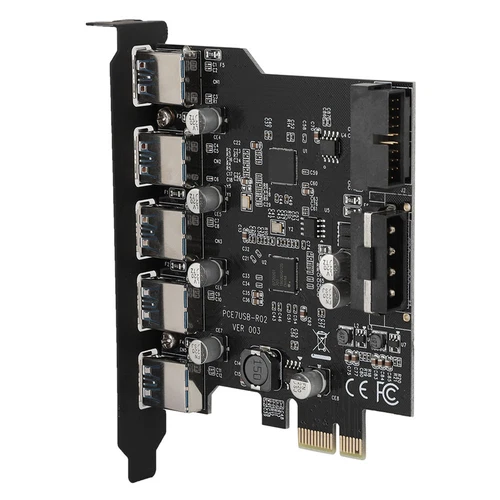 PCI-E to 5 Port USB 3.0 19 Pin PCI Express Expansion Card Connector