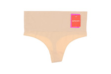 Spanx K4501 Womens Soft Nude Everyday Shaping Panties Seamless Thong Size M