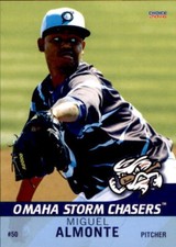 2016 Omaha Storm Chasers Choice #2 Miguel Almonte Dominican Republic DR Card