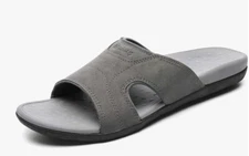 NEW! UTENAG Men's Orthotic Arch Support Slide Sandals US Size 7.0 M, Gray,