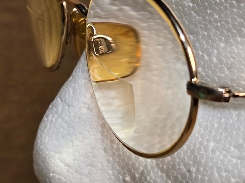 Giorgio Armani Vintage Eyeglass Frames (ONLY) 241 140 Gold Tone Oval - Picture 5 of 10
