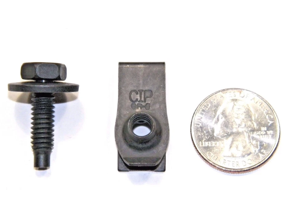 1/4" Body Bolts & Extruded U-Nut Clips For Chrysler (25 Each) #1604 (78/864) - Imagem 2 de 4