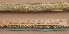2 TRIM FRINGE CORD TEAL CREAM GOLD BROWN TR 318