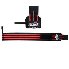Schiek 1124WS-B Black Line Heavy Duty Wrist Wraps - 24 Inch - Black