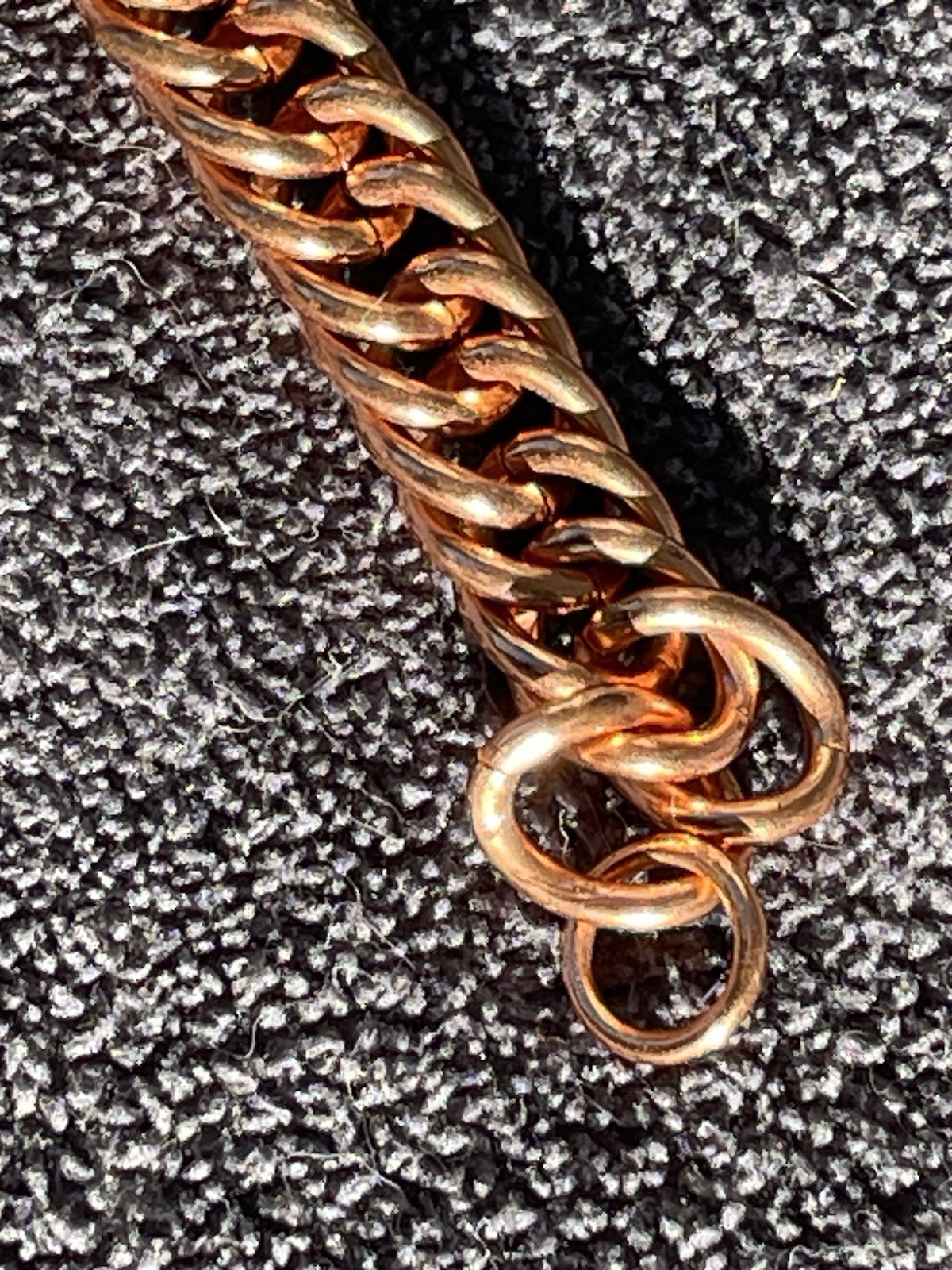 Beautiful Solid Copper Large Curb Chain Link Brac… - image 6