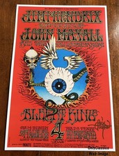 1968 Jimi Hendrix Experience Flying Eyeball 12x18 Concert Poster San Francisco