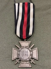 Original Pre-WWII German Hindenburg Cross with Swords Maker Marked