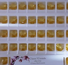 Swarovski Strass Crystal Light Topaz Octagon's - 8115 Single Hole x 25 Piece's