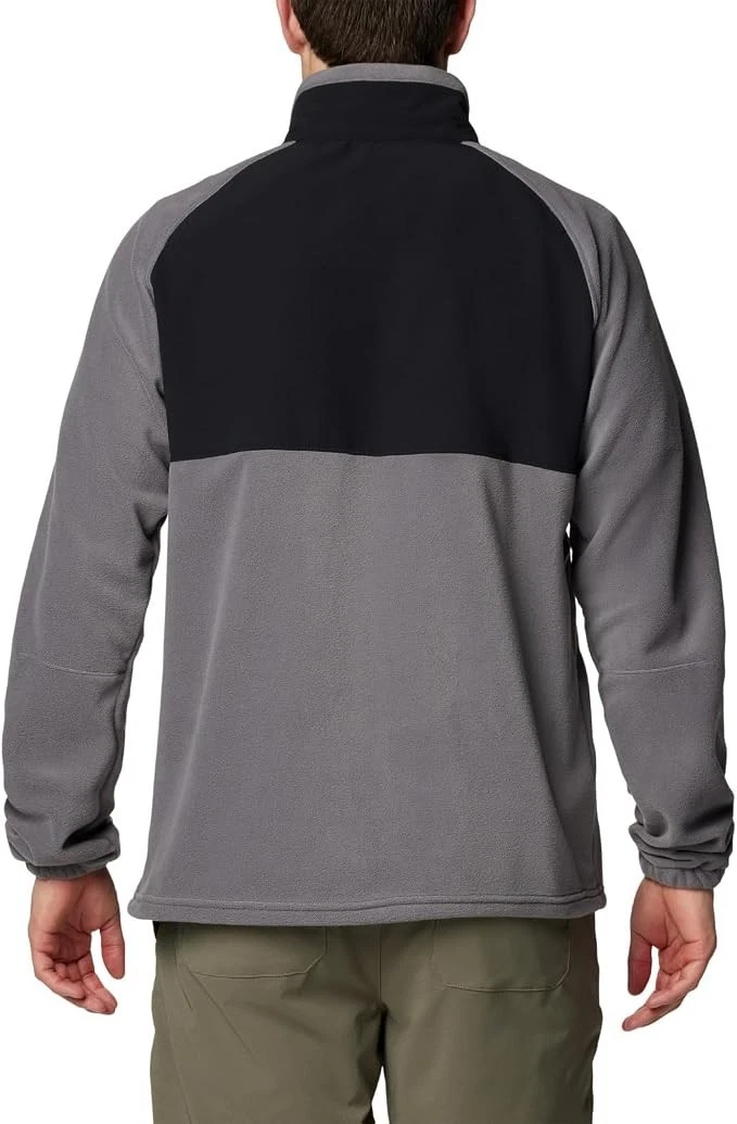 Columbia Men's Sage Peak Full Zip Fleece Comfort Jacket Grey Black L NEW - product detail image 4