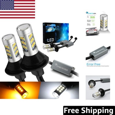3157 LED Switchback Turn Signal Bulbs - Dual Color White Amber, No Hyper Flash