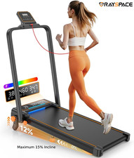 3.5HP Foldable Treadmill W/15 Adjust Incline 2 LED Electric Home Running Joggin