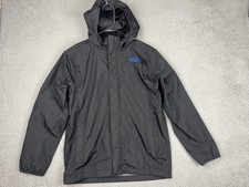 The North Face HyVent Rain Jacket Boys Large 14-16 Black Hooded Waterproof Zip