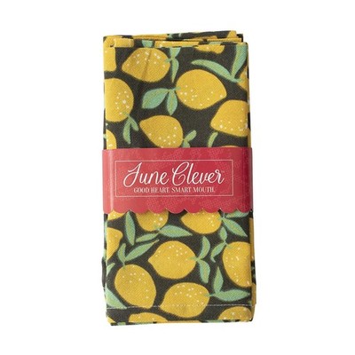 June Clever Farmers Market Collection Easy Peasy Lemon Squeezy Dining Napkins