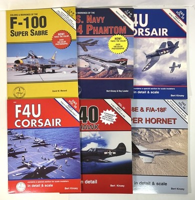 Set of 6 Detail & Scale Aviation Publications by Kinzey Menard &Leader 1993-2004