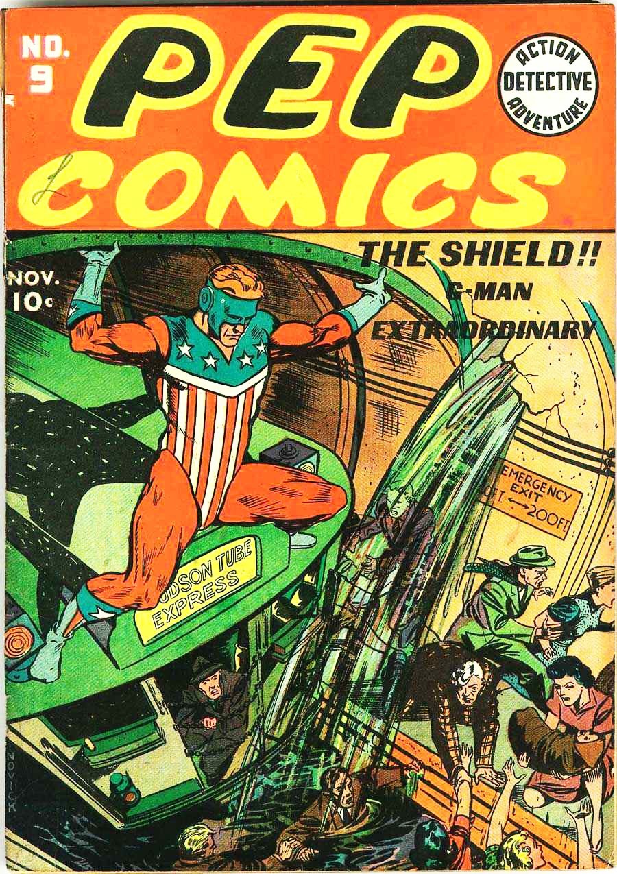 PEP COMICS  No. 9 - 1940 - COVERLESS - THE SHIELD - THE COMET - MLJ - ARCHIE