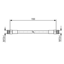 Bremsschlauch hinten rechts für Audi 80 B2 811 B3 893 90 813 81 89 8G7 id02146