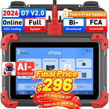 2026 Xtool D7 V2.0 Full System Diagnostic Bi-directional Scanner Key Programmer