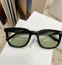 GentleMonster Days Day 01(K) Sunglasses Black Frame Green Lenses
