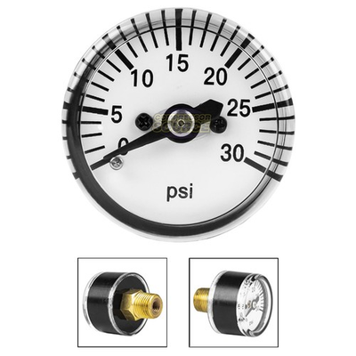 #ad 1 8quot; MNPT Mini Micro Air Pressure Gauge 0 30 PSI 1quot; Face CBM Center Back Mount $14.95