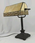 Bankers Lamp Tiffany Table Desk Lamp Stained Glass Vintage Look Mission Style
