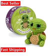 Crochet Kit for Beginners   Gift Set to Make Turtle Hugo Amigurumi Plushie   ...