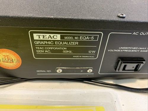 💎💎Teac EQA-5 EQA5 Equalizer - GEREINIGT/GETESTET/FUNKTIONIERT SUPER! 💎💎 - Bild 8 von 8