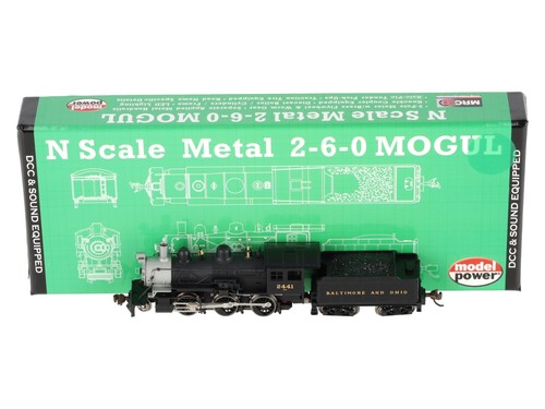 Model Power 876021 N Baltimore & Ohio 2-6-0 Buckel mit Sound & DCC Neu in OVP