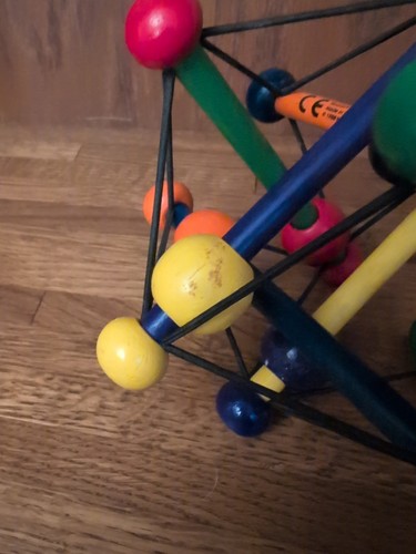 Manhattan Toy Co SKWISH Baby Developmental Wood Rattle Sensory Colorful - Picture 4 of 10