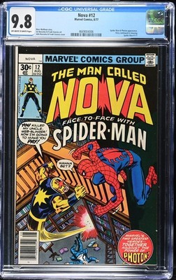 Nova #12 CGC 9.8 Marvel Comics 1977 Buscema Spider-Man Appearance