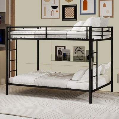 Multi-Functional Square Tube Iron Bunk Bed,  Robust Metal Frame Resists Wear, Id