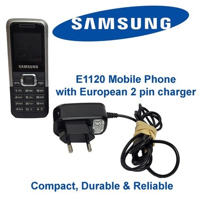 Samsung E1120 Handy - Schwarz/Silber - Entsperrt, Getestet, Auf Standard zurückgesetzt