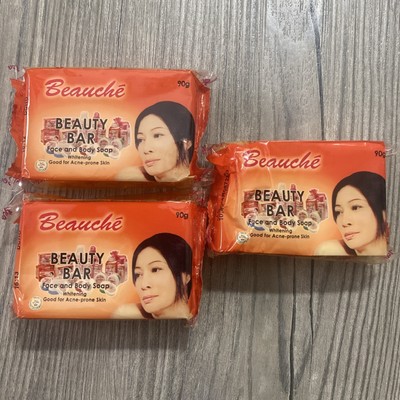 3 X Beauche international Kojic Papaya Beauty Soap.Lot Of 3. USA SELLER