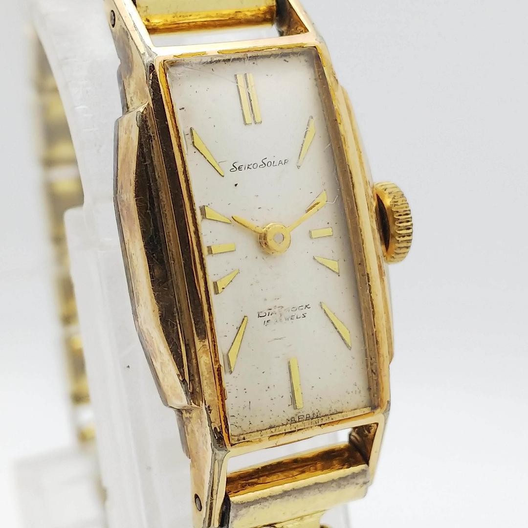 Seiko EGP 20MICRONS Vintage Hand-wound Watch Gold Dial Stainless