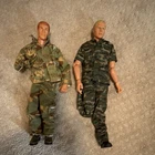 Vintage GI Joe - 2 Military Action Figure Camo Uniform w/ Clothes & Boots