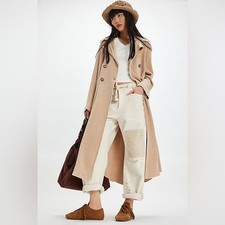 Free People Landon Waffle Knit Jacket in Sand L