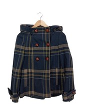 ZARA BASIC Cappotto corto Donna Cappotto Taglia IT 38 blu-marrone stile casual