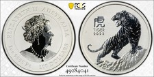 2022 P Australia Bullion 1oz PLATINUM Lunar Year of the Tiger PCGS MS70 3299.99 per troy oz