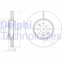2X Delphi Bremsscheiben Vorne 300Mm BelÜFtet Passend FÜR Renault Grand Megane