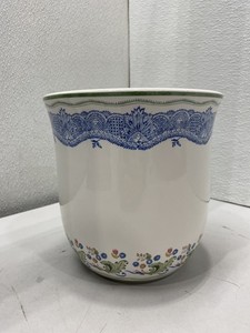 Pottery Barn Botanical Bunny Stoneware Champagne Bucket