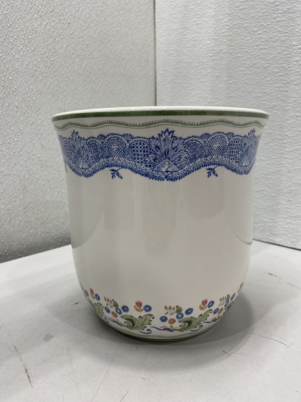 Pottery Barn Botanical Bunny Stoneware Champagne Bucket