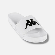 Kappa Men's White Authentic Adam Logo Slide Sandals Shoes Size 8