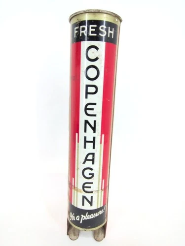Vintage Copenhagen Snuff Tobacco Store Display Dispenser Sign Stand Cans Tins