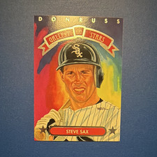 Donruss 1992 Gallery of Stars Steve Sax GS-4 Insert Chicago White Sox MLB