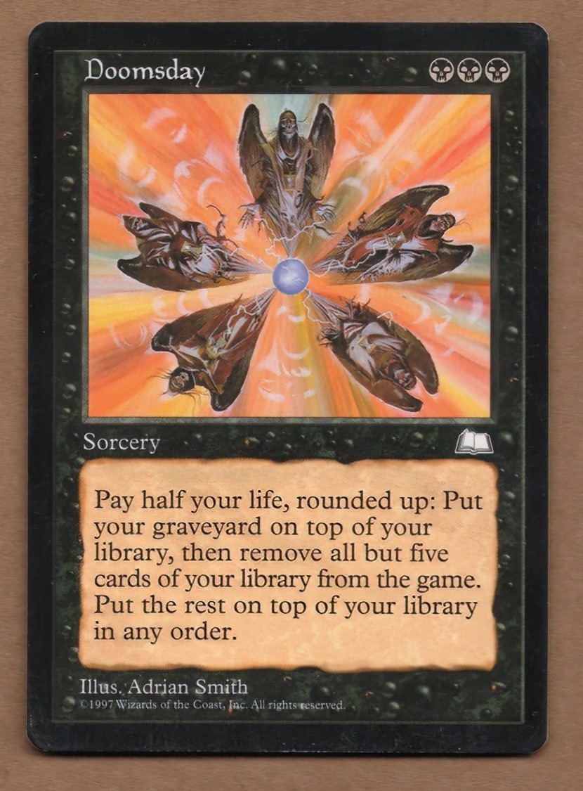 Doomsday, Weatherlight Sorcery, Regular, MTG 1997, NM, Adrian Smith