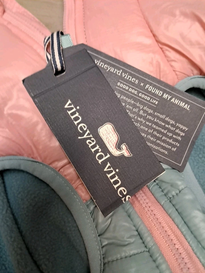 Vineyard Vines Pet Dog Puffer Jacket Palm Beach Large New With Tags Found - Image 4 of 4