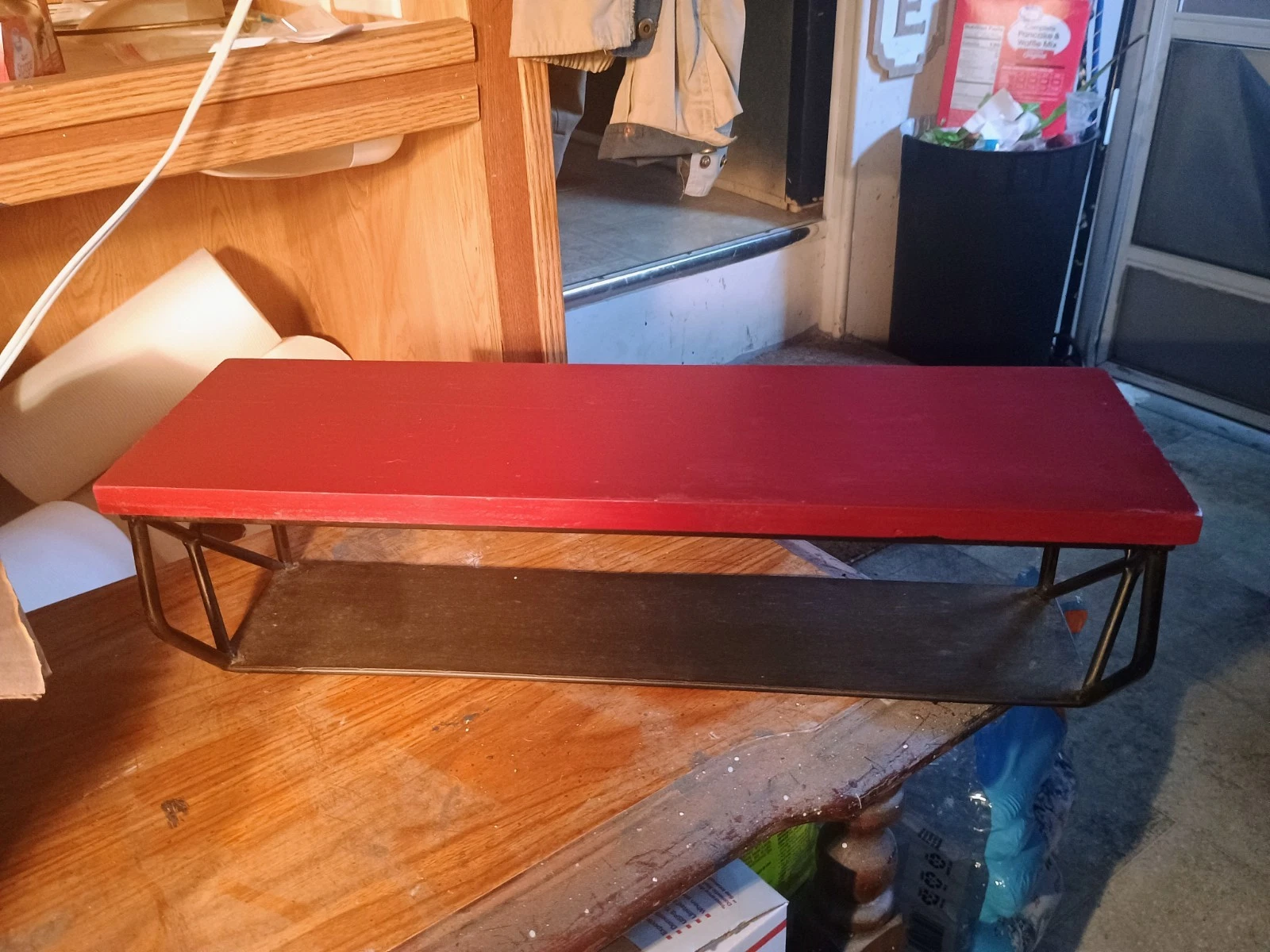 Hobby Lobby Metal And Wood Wall Shelf