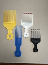 Retro 1980's Various Hair Picks Lot Of 4