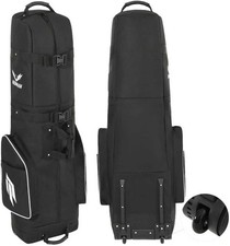 Golf Travel Bag for Airlines with Wheels, Lockable Zipper and Shoes Compartment,